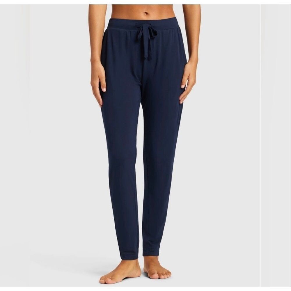 Cozy Earth Bamboo Pajamas Lounge Pants Joggers Comfort Navy Blue Luxury M